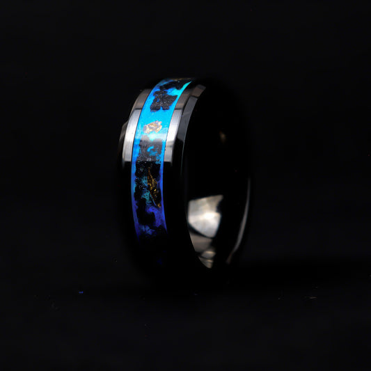 Auric Obsidian - 8mm Black Ceramic Ring