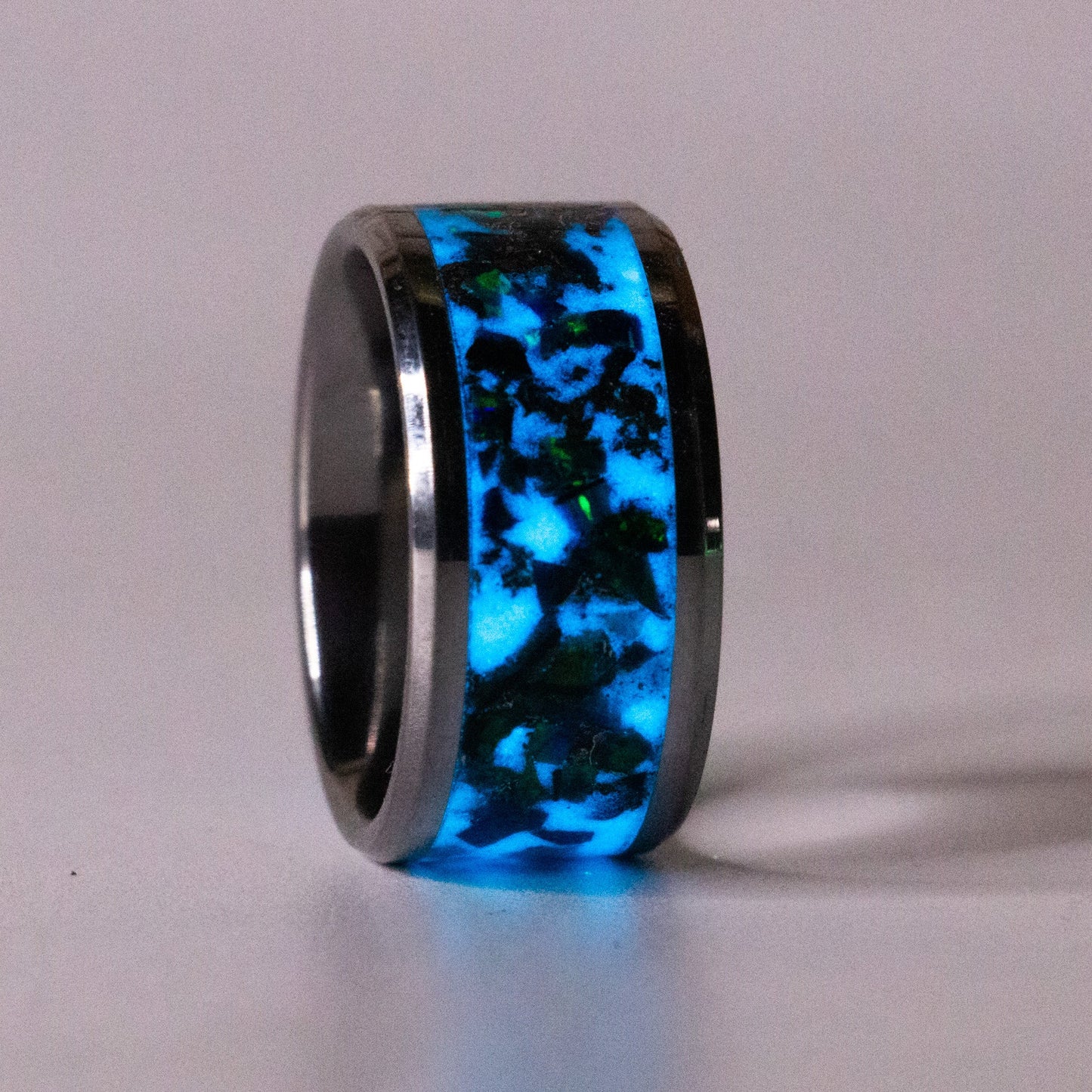 Evergreen Opal Beast -12mm Tungsten Ring