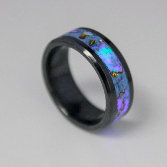 Sunken Treasure - 8mm Black Ceramic Ring