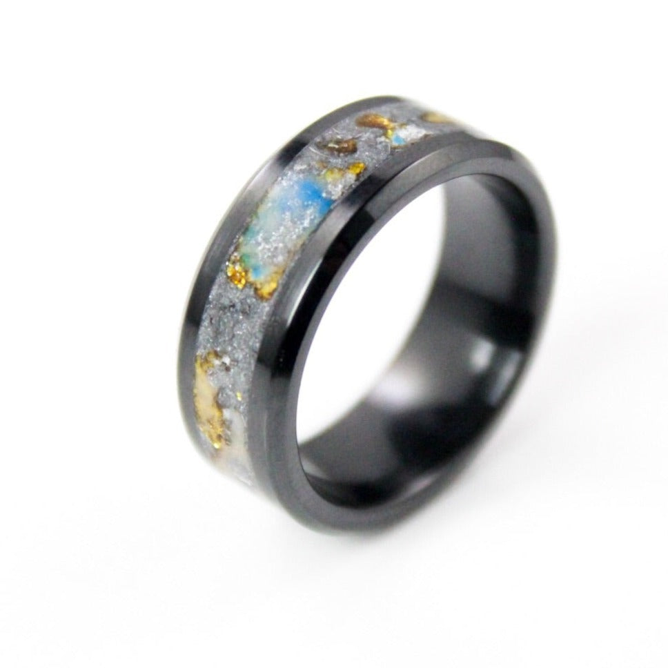 Sunken Treasure - 8mm Black Ceramic Ring