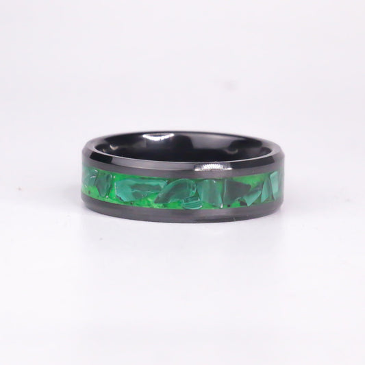 The Forest Vein - Genuine Malachite, Green UV Glow