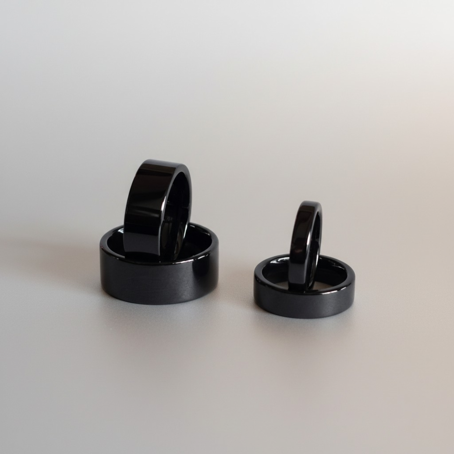 Black Titanium Carbide Ring – 4mm 6mm 8mm 10mm Band