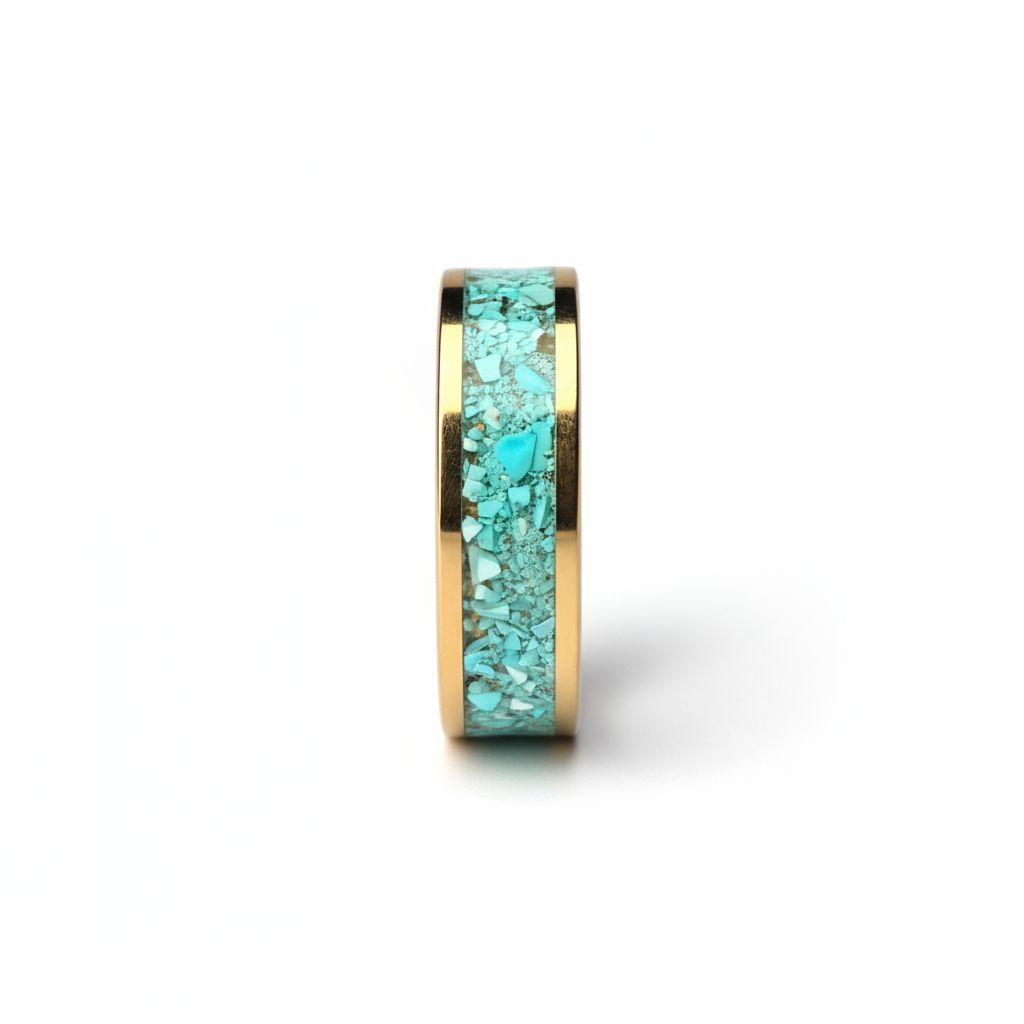 The Oasis Band - 24kt Tungsten x Turquoise