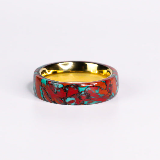 The Desert Crown, 24kt Gold Plated Tungsten Sonoran Sunset TruStone