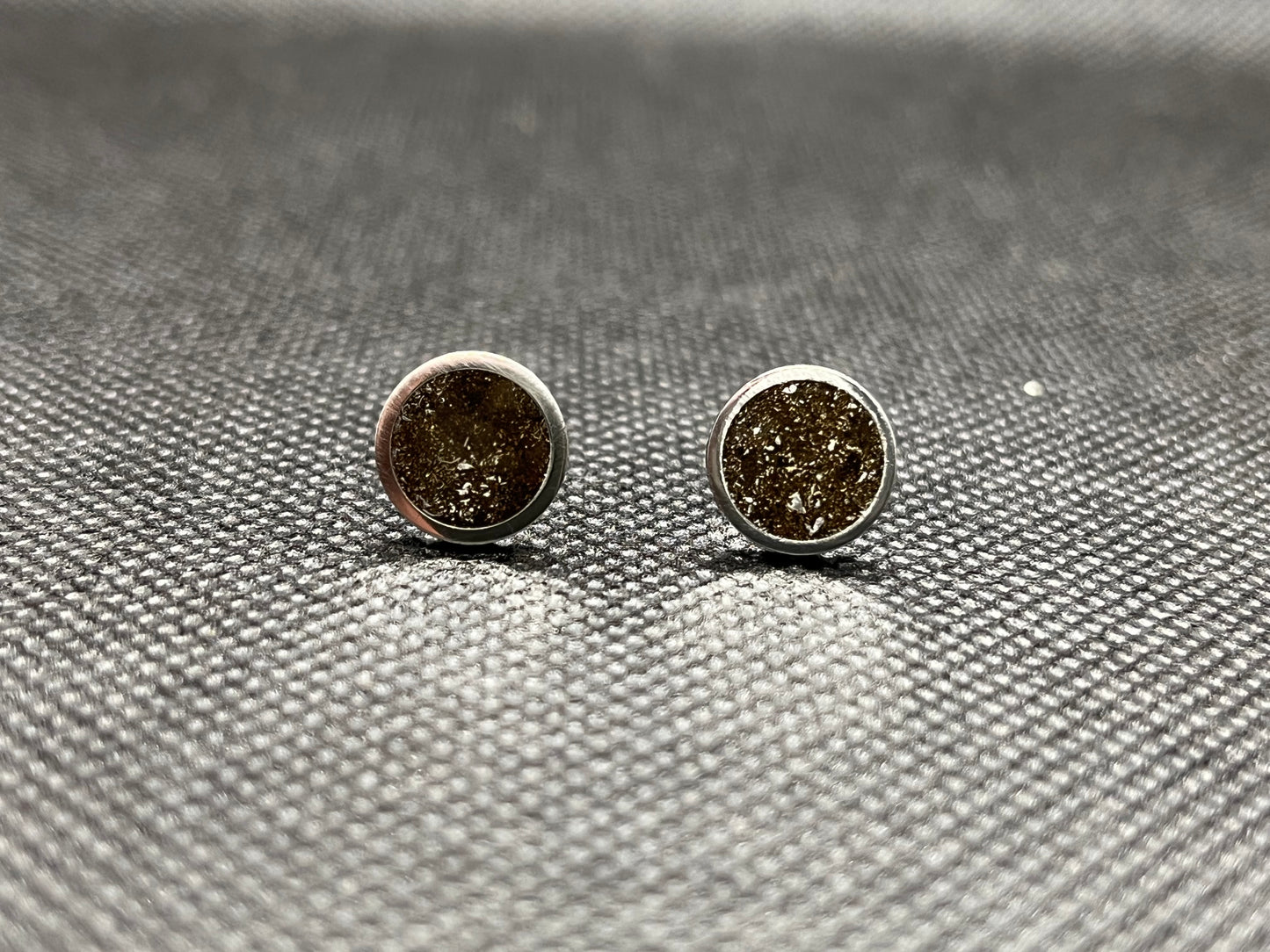 Meteorite Dust Earrings 8mm