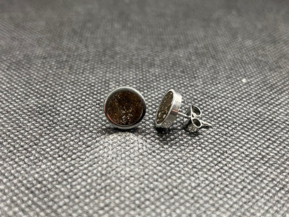 Meteorite Dust Earrings 8mm