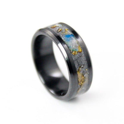 Sunken Treasure - 8mm Black Ceramic Ring