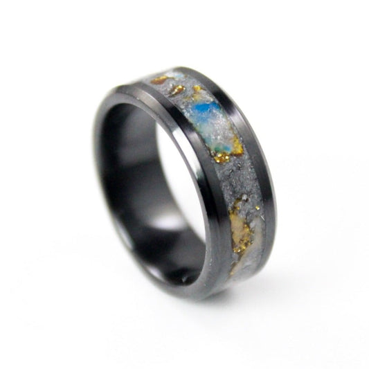 Sunken Treasure - 8mm Black Ceramic Ring