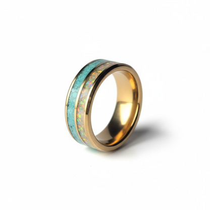 Solaris Tide - 24kt Tungsten x Turquoise & Opal