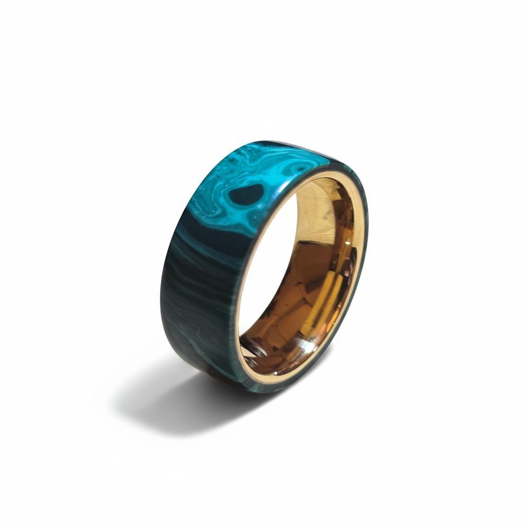 Malachite TruStone 24kt Gold Liner