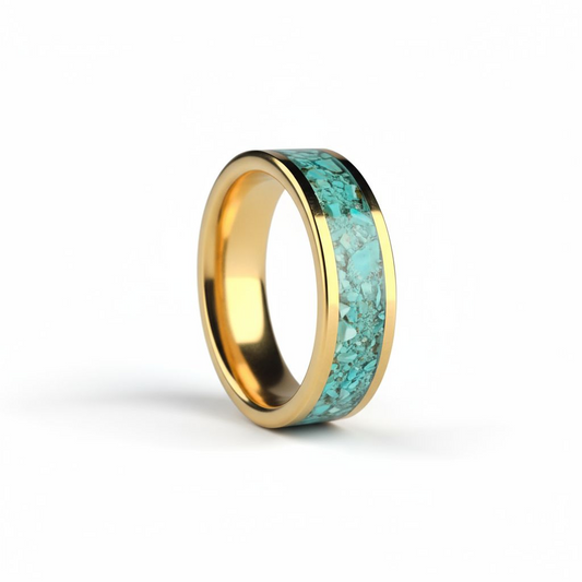 The Oasis Band - 24kt Tungsten x Turquoise