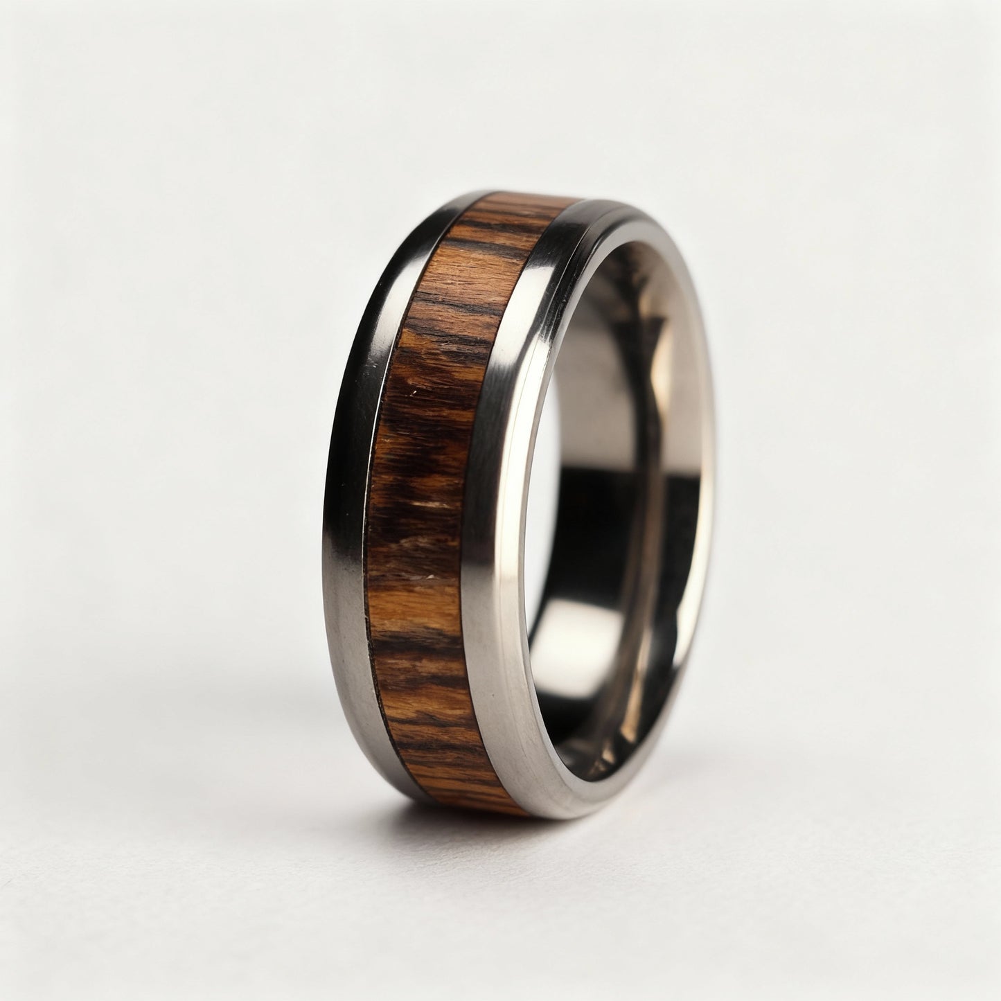 Horizon Timber Ring-Titanium x Bocote Wood