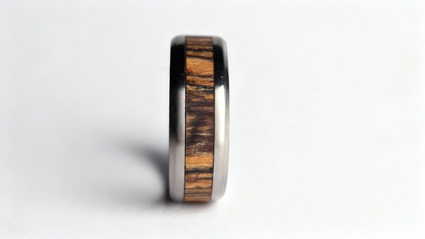 Horizon Timber Ring-Titanium x Bocote Wood