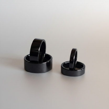 Black Titanium Carbide Ring – 4mm 6mm 8mm 10mm Band