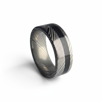 Iron Eclipse - Damascus x Meteorite Dust