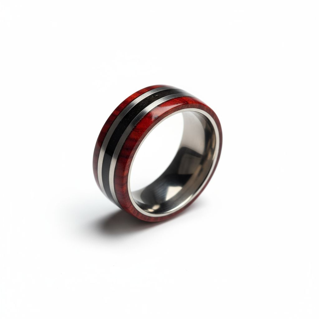 The Emberfall - Titanium x Cocobolo Wood & Meteorite Dust