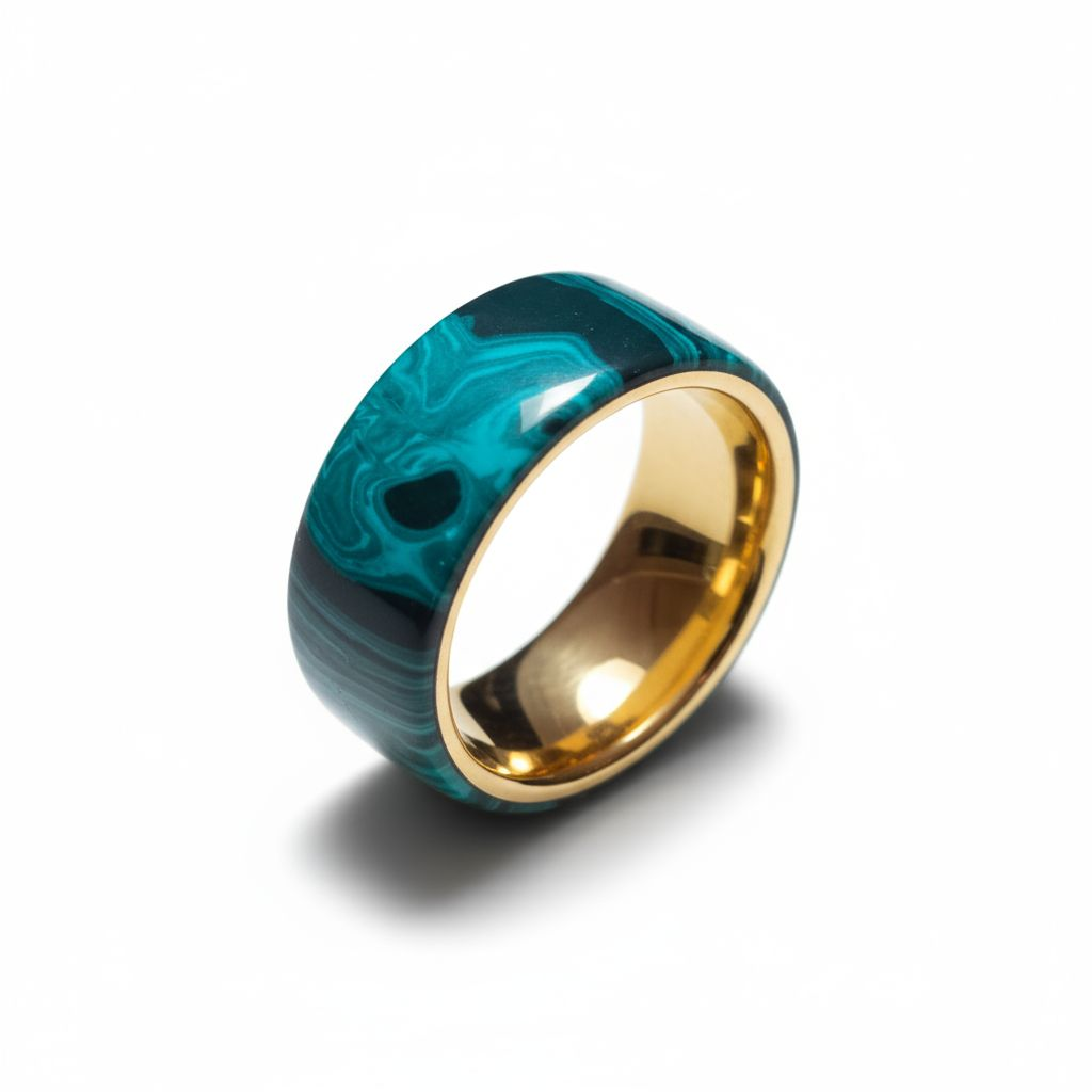 Malachite TruStone 24kt Gold Liner