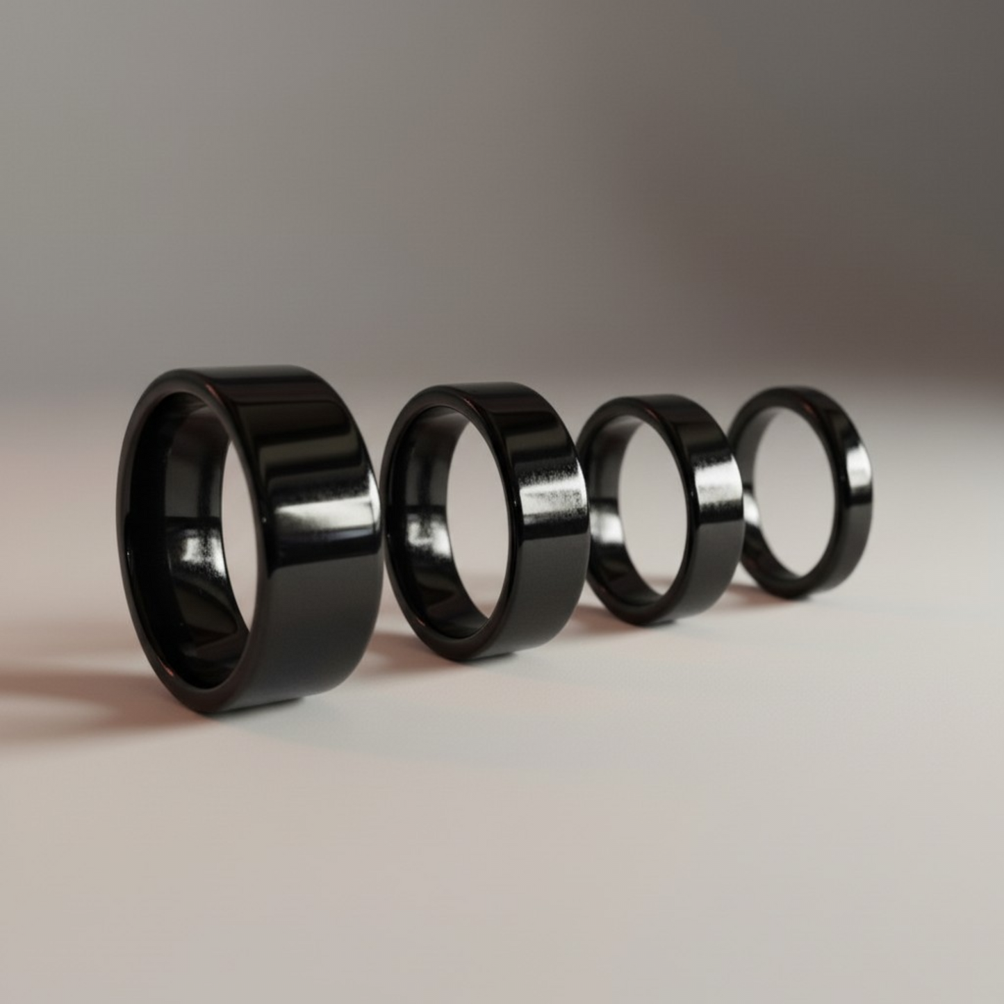Black Titanium Carbide Ring – 4mm 6mm 8mm 10mm Band