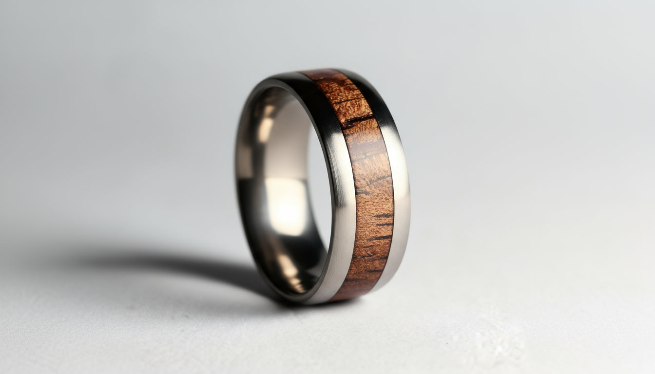 The Island Forge - Titanium x Koa Wood