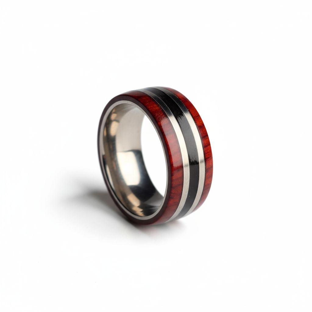 The Emberfall - Titanium x Cocobolo Wood & Meteorite Dust