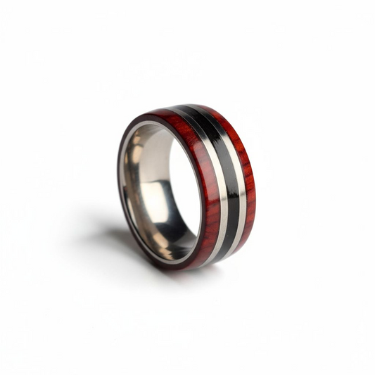 The Emberfall - Titanium x Cocobolo Wood & Meteorite Dust