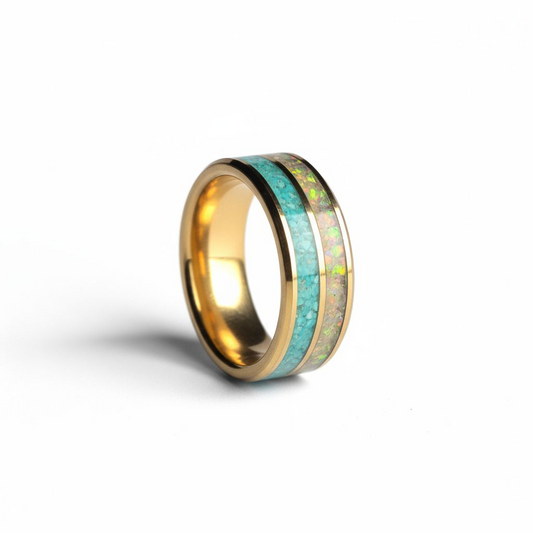 Solaris Tide - 24kt Tungsten x Turquoise & Opal