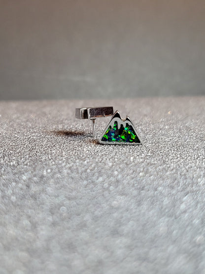 Mountain Design Earrings Opal